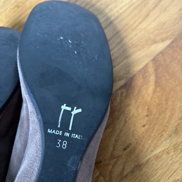 Thierry Rabotin Wedge Brown Leather Suede Round Toe Straps Shoes Size EU38/US7.5 - Picture 8 of 11